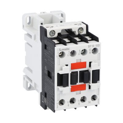 Lovato Contactor BF BF18 De 3 Polos, 1 NA, 18 A, Bobina 48 V Dc, 9 KW