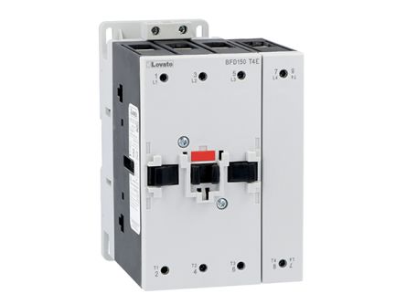 Lovato BFD150 Series Contactor, 100 → 250 V Ac/dc Coil, 4-Pole, 100 A, 4 NO, 1 KV