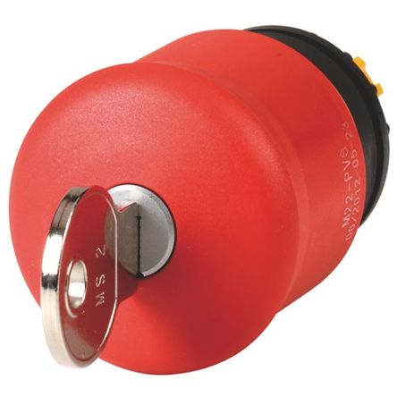 Eaton Moeller Series Key Release Emergency Stop Push Button, Panel Mount, 22.5mm Cutout, IP66, IP69K