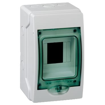 Schneider Electric Mureva Light Grey Smooth Polymer Electrical Enclosure, IEC, IP65, Surface Mount Mount, 1 Gangs, 200