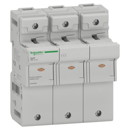 Schneider Electric Interruptor Seccionador Con Fusible Bastidor Cerrado, 125A, 3, Fusible 22 X 58mm 32 A, 40 A, 50 A,