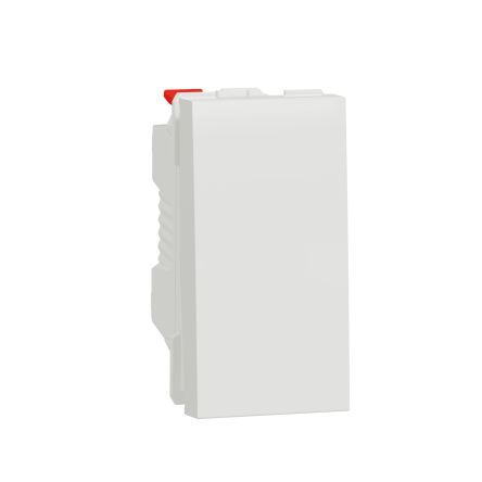 Schneider Electric NU3 Wippschalter Drucktaster IP4X, 1 Wege 10A, 250V Weiß, Kunststoff