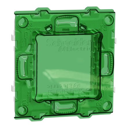 Schneider Electric Unica Rahmen Grün, Transparent PBT 1 Ausbrüche H. 78mm B. 75mm