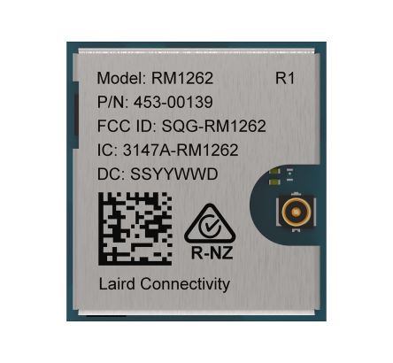 Laird Connectivity Module WiFi 453-00139C LoRa GPIO, I2C, PWM, SPI, UART 3.6V 14 X 13 X 2mm