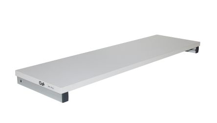 Treston Regalsystem Anbaufähige Ablage, 1 Regale, Aluminium, Grau, 25mm X 1500mm, 310mm, 50kg Last