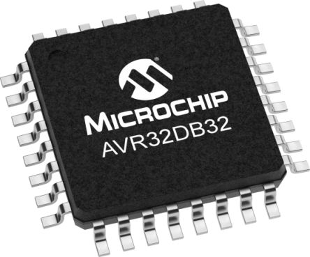 Microchip AVR32DB32-I/PT, 8bit 8 Bit MCU Microcontroller, AVR, 24MHz, 32 KB Flash, 32-Pin TQFP