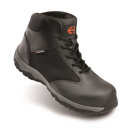 Heckel MS 30 HIGH Unisex Sicherheitsstiefel Schwarz, Mit Zehen-Schutzkappe EN20345 S3, Größe 36 / UK 3