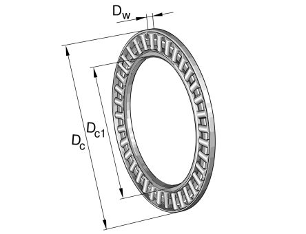 INA Nadellager Typ Nadel, Innen-Ø 50mm / Außen-Ø 70mm, Breite 3mm