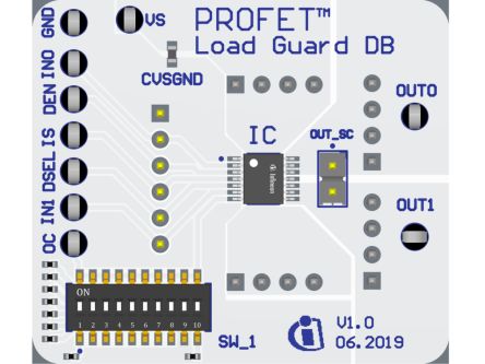 Infineon BTG7050-2EPL DAUGH BRD Evaluation Board For Power Switch For PROFET Motherboad