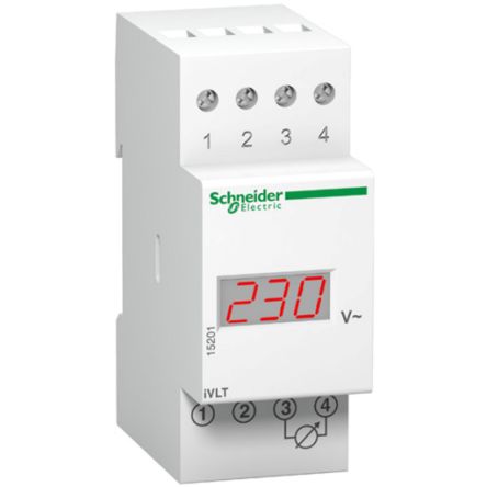 Schneider Electric Acti9 Digitales Spannungsmessgerät AC Digital-Anzeige 3-stellig / 0,5 %, 65mm, 230 V AC