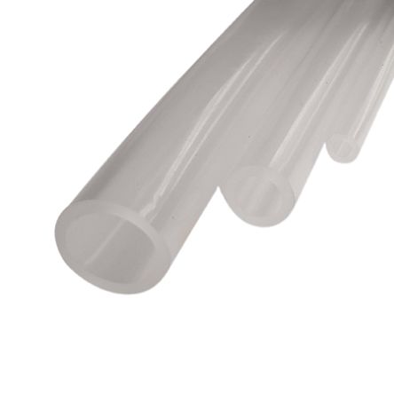 RS PRO Tubo Flexible De Silicona Translúcido, Long. 2m, Ø Int. 12mm, Para Biofarmacia, Productos Químicos, Alimentos Y