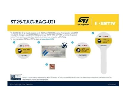 STMicroelectronics Étiquette NFC, ST25-TAG-BAG-UI1