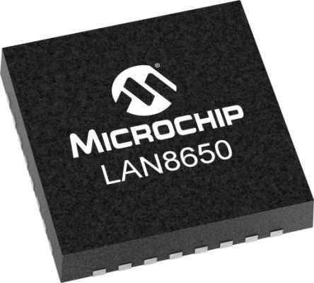 Microchip Controlador Ethernet, LAN8650B0-E/LMX, SPI, SPI, 10Mbit/s, 32-VQFN, 32-Pines, 2,5 V