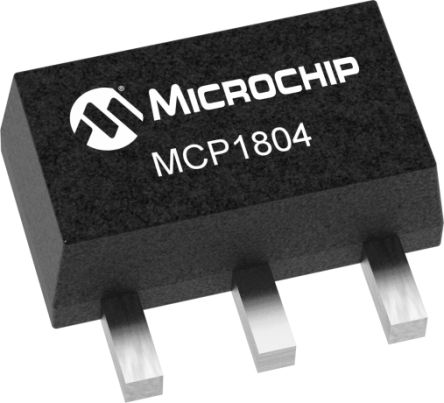 Microchip Regulador De Tensión MCP1804T-J002I/MB, LDO, 150mA SOT-89, 3 Pines