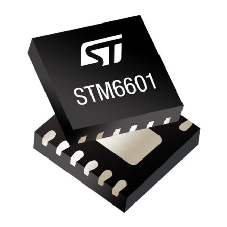 STMicroelectronics Spannungsregler STM6601DA2BDM6F, Push Button Controller 2-Kanal ECOPACK 12-Pin