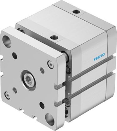 Festo ADNGF ADNGF-80-25 Pneumatik-Kompaktzylinder Doppeltwirkend, Bohrung Ø 80mm / Hub 25mm