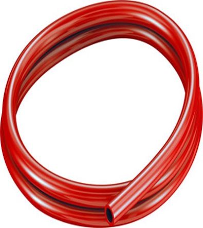 Festo Rund Kunststoffrohr Rot, Außen-Ø 12mm / Innen-Ø 8mm, TPE, 4mm