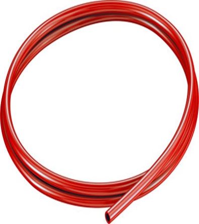 Festo Tubo De Plástico, Redondo, Rojo X 4mm Diám.int. X 6mm Diám.ext.