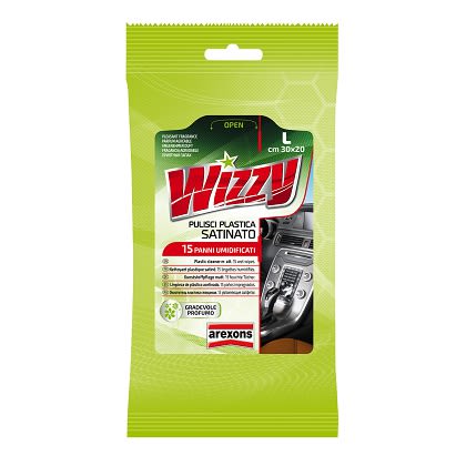 AREXONS Salviette Umidificate Wizzy Matt Plasyic Cleaner, Conf. Da 15 Pz.