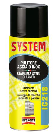 AREXONS Detergente System IC218 PULITORE ACCIAIO INOX,, Spray Da 400 Ml