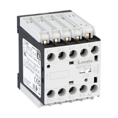 Lovato Contactor BGP09 De 4 Polos, 20 A, Bobina 24 V, 22 KW