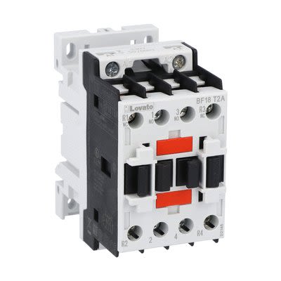 Lovato Contactor BF18 De 4 Polos, 2 NA + 2 NC, 32 A, Bobina 48 V Ac, 36 KW