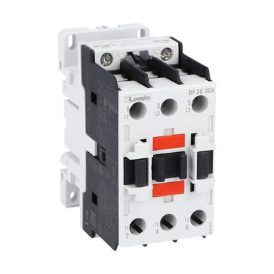 Lovato BF38 Series Contactor, 460 V Coil, 3-Pole, 38 A, 22 KW, 690 V