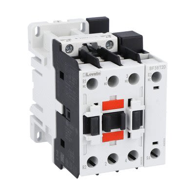 Lovato Contactor BF38 De 4 Polos, 2 NA+2 NC, 56 A, Bobina 220 V, 62 KW