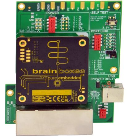Brainboxes Kit Di Valutazione Pure Embedded 10/100 5 Port Industrial Ethernet Eval Kit, Ethernet