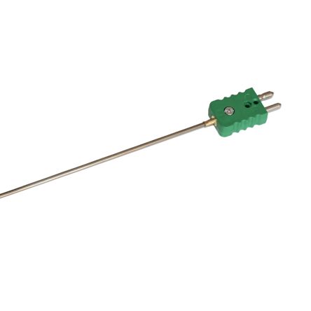 Electrotherm Termopar Tipo K, Ø Sonda 3mm X 200mm, Temp. Máx +1000°C, Conexión Conector Estándar