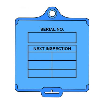 Spectrum Industrial Anhänger Kunststoff Serial No. Next Inspection, 50Stück