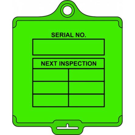 Spectrum Industrial 50Each X 'Serial No. Next Inspection' Lockout Tag