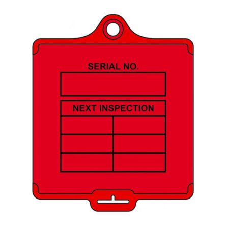 Spectrum Industrial Etiqueta De Bloqueo 'Serial No. Next Inspection'