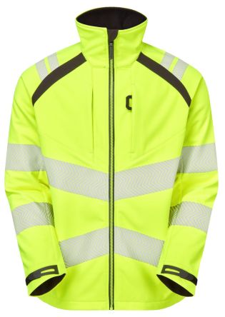 PULSAR Chaqueta Softshell De Alta Visibilidad Mujer De Color Amarillo, Talla 24