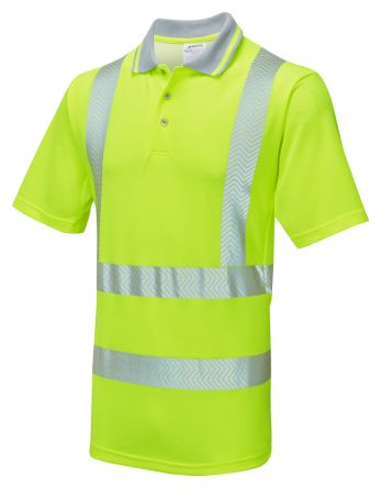 PULSAR Polo Haute Visibilité Manches Courtes LFE900, Jaune, Taille 149.86 → 160.02cm, Homme