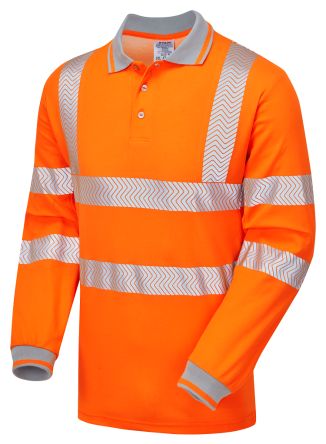 PULSAR Lang Orange 109.22 → 116.84cm LFE904 Warnschutz Polohemd