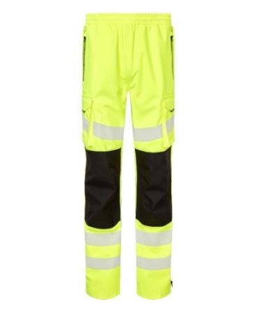 PULSAR Pantalones De Alta Visibilidad, Talla 33 → 35plg, De Color Amarillo, Alta Visibilidad, Impermeable, A