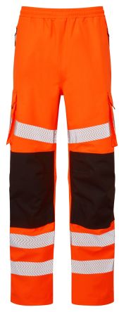 PULSAR Pantalon Haute Visibilité LFE907, Taille 39 → 40pouce, Orange, Haute Visibilité, Imperméable, Coupe-vent