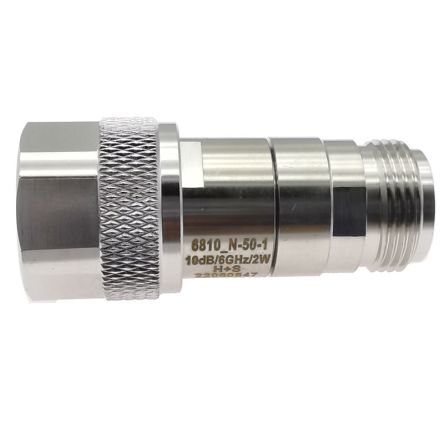 Huber+Suhner RF Attenuator Straight Coaxial Connector N 8dB, Operating Frequency 6GHz