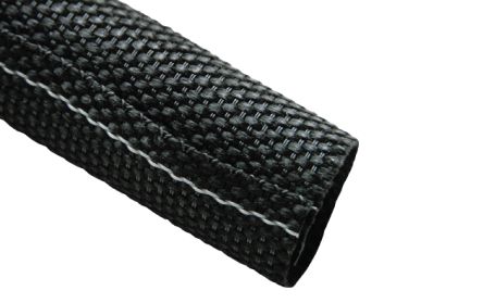 Tenneco 2000FR Kabel-Schutzschlauch Schwarz Polyester, Länge 50m Umflochtener Dehnbar