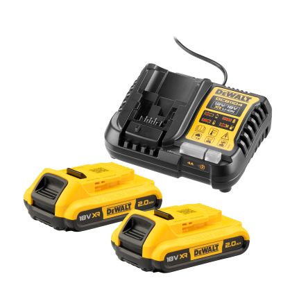 DeWALT Batería Y Cargador Li-Ion De 18V 2Ah, Para Usar Con XR