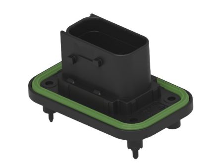 TE Connectivity 1-23781 Series Vertical Panel Mount PCB Header, 10 Contact(s), 6mm Pitch, 2 Row(s), Shrouded