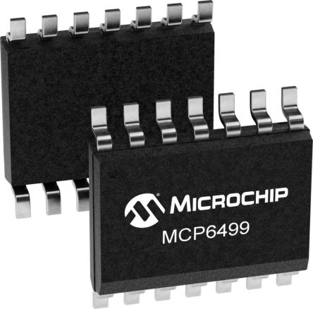 Microchip Amplificador Operacional MCP6499T-E/SL Amplificador De Funcionamiento, 1,8 → 5,5 V 30MHZ SOIC, 14 Pines, Entrada