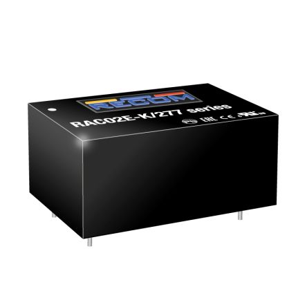 Recom Convertidor Ac-dc RAC02E-05SK/277, 1,35 X 0,88, 4 Pines 400mA