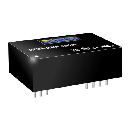 Recom RP03-RAW DC/DC-Wandler 3W 110 V DC IN, 12V Dc OUT / 600mA