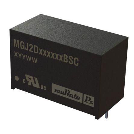 Murata Power Solutions Murata MGJ2B DC/DC-Wandler 2W 5 V Dc IN, 15 V Dc, -5 V DcV Dc OUT / 40 MA, 80 MA