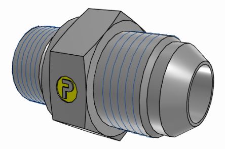 Parker Hydraulik-Außengewindestopfen, M20-Außengewinde - UNF 7/8-14 Außengewinde