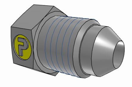 Parker Connecteur Mâle PNMTX 0.25pouces X 20mm