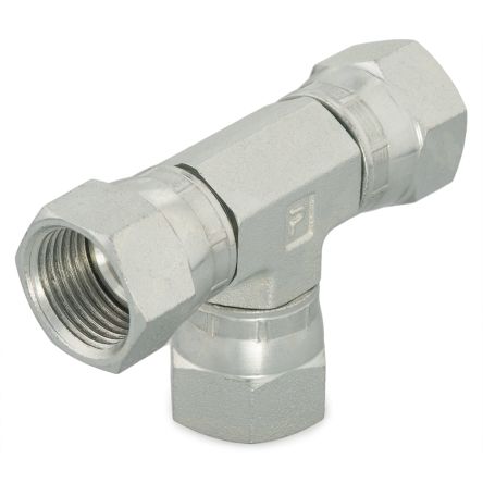 Parker Racor Hidráulico,, 6 JX6-S, Connector A UNF 9/16-18 Hembra, Connector B UNF 9/16-18 Hembra