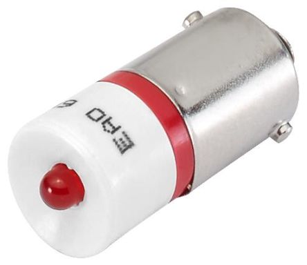 EAO Red LED LED Reflector Bulb, 130V Ac/dc, 180mcd